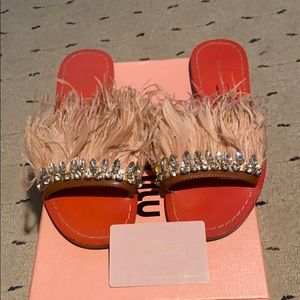 MIU MIU FEATHERED SHOE AUTHENTIC!